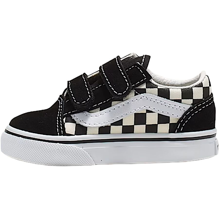 (取寄) バンズ トドラー オールド スクール V シューズ - トッドラー Vans toddler Old Skool V Shoe - Toddlers' (Primary Check) Black/White