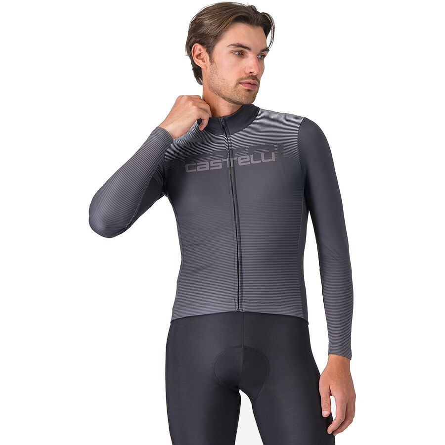 (取寄) カステリ メンズ サーマル ジャージ - メンズ Castelli men Apice Thermal Jersey - Men's Dark Gray/Smoky Gray/Silver Gray 25,046円