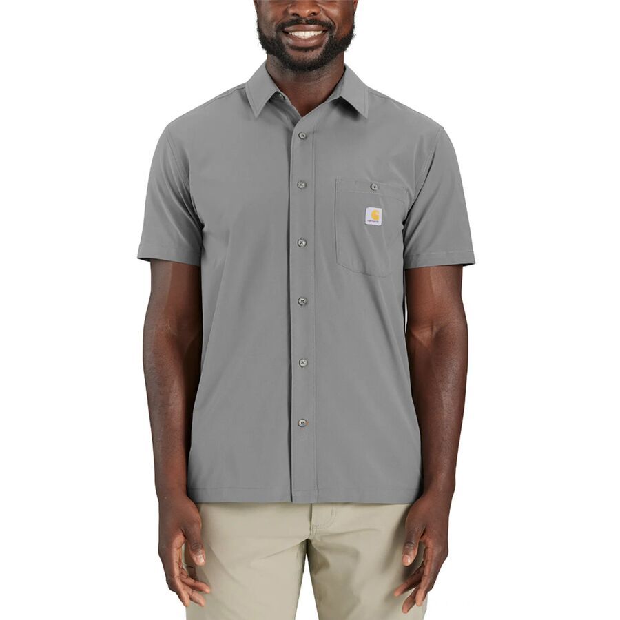 (取寄) カーハート メンズ フォース サン ディフェンダー リラックスド-フィット フィット ライトウェイト シャツ - メンズ Carhartt men Force Sun Defender Relaxed Fit Lightweight Shirt - Men's Steel