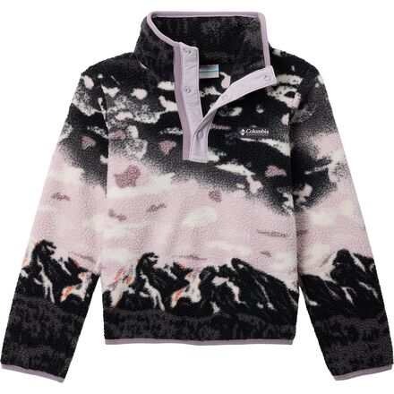 (取寄) コロンビア キッズ ヘルベティア リ プリンテッド 1/2-スナップ フリース ジャケット - キッズ Columbia kids Helvetia II Printed 1/2-Snap Fleece Jacket - Kids' Shale Purple Sisters/Lavender Pearl|スウィートラグ