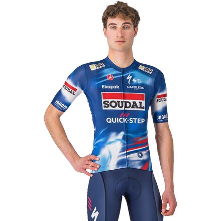 (取寄) カステリ メンズ スーダル/Q-S コンペティツィオーネ 3 ジャージ - メンズ Castelli men Soudal/Q-S Competizione 3 Jersey - Men's Blue/Red｜スウィートラグ