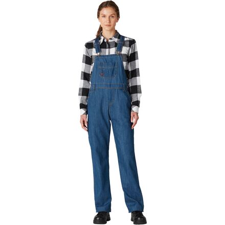 (取寄) ディッキーズ レディース ビブ リラックスド-フィット ストレート オーバーオール - ウィメンズ Dickies women Bib Relaxed Straight Overall - Women's Medium Stonewash W/Bleach｜スウィートラグ