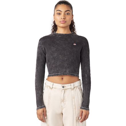 (取寄) ディッキーズ レディース ニューイントン ロング-スローブ T-シャツ - ウィメンズ Dickies women Newington Long-Sleeve T-Shirt - Women's Black Heritage Wash｜スウィートラグ