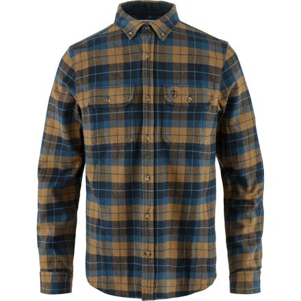 (取寄) フェールラーベン メンズ シンギ ヘビー レギュラー フィット フランネル シャツ - メンズ Fjallraven men Singi Heavy Regular Fit Flannel Shirt - Men's Dark Navy/Buckwheat Brown|スウィートラグ