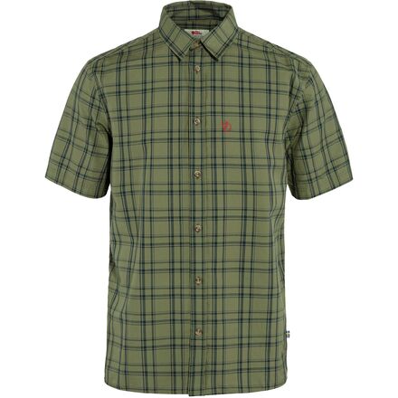(取寄) フェールラーベン メンズ ライト ショートスリーブ シャツ - メンズ Fjallraven men Ovik Lite Short-Sleeve Shirt - Men's Green/Dark Navy|スウィートラグ