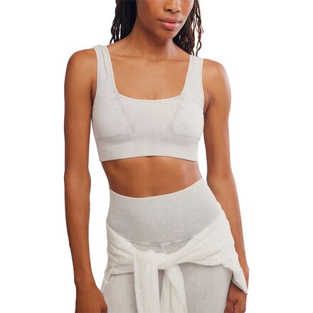 (取寄) エフピー ムーブメント レディース スクエア ネック グッド カルマ ブラ - ウィメンズ FP Movement women Square Neck Good Karma Bra - Women's Ice Grey｜スウィートラグ