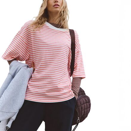(取寄) エフピー ムーブメント レディース ストライプ タックル T-シャツ - ウィメンズ FP Movement women Stripe Tackle T-Shirt - Women's Court Stripe Fruit P｜スウィートラグ