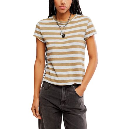 (取寄) フリーピープル レディース ノラ T-シャツ - ウィメンズ Free People women Nora T-Shirt - Women's Green Combo|スウィートラグ