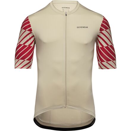 (取寄) ゴアウェア メンズ オプティカル ジャージ - メンズ GOREWEAR men SWIFTRIDE Optical Jersey - Men's Tech Beige/Utility Red｜スウィートラグ