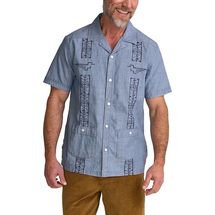 (取寄) ハウラーブラザーズ メンズ グァジャベーラ シャツ - メンズ Howler Brothers men Guayabera Shirt - Men's Pictographs/Washed Indigo Chambray|スウィートラグ