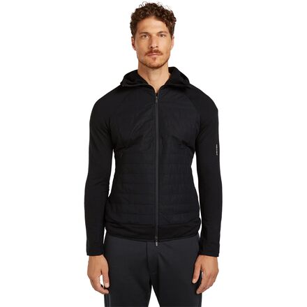 (取寄) アイスブレイカー メンズ メリノ ブレンド クオンタム ハイブリット ジップ ブーディ - メンズ Icebreaker men Merino Blend Quantum Hybrid Zip Hoodie - Men's Black｜スウィートラグ 43,102円