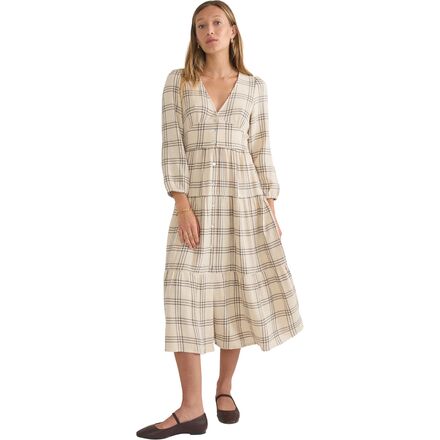 (取寄) マリンレイヤー レディース メーヴ マキシ ドレス - ウィメンズ Marine Layer women Maeve Maxi Dress - Women's Cream Windowpane｜スウィートラグ