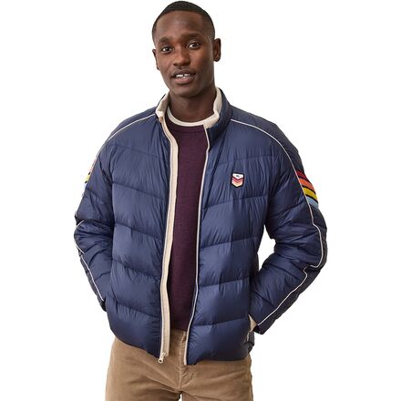 (取寄) マリンレイヤー メンズ スポーティ ナイロン パファー モック ジャケット - メンズ Marine Layer men Sporty Nylon Puffer Mock Jacket - Men's Navy｜スウィートラグ