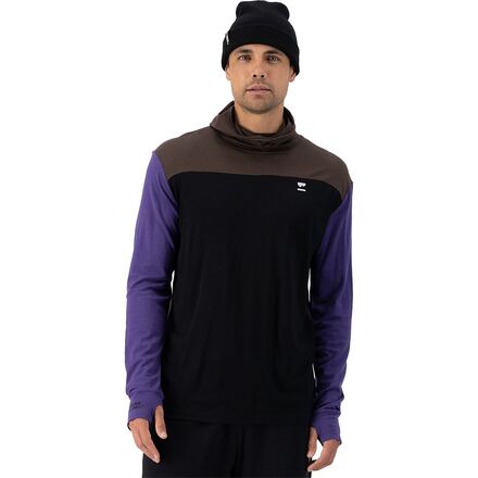 (取寄) モンスロイヤル メンズ ヨーテイ パウダー ブーディ - メンズ Mons Royale men Yotei Powder Hoodie - Men's Violet/Cedar/Black｜スウィートラグ