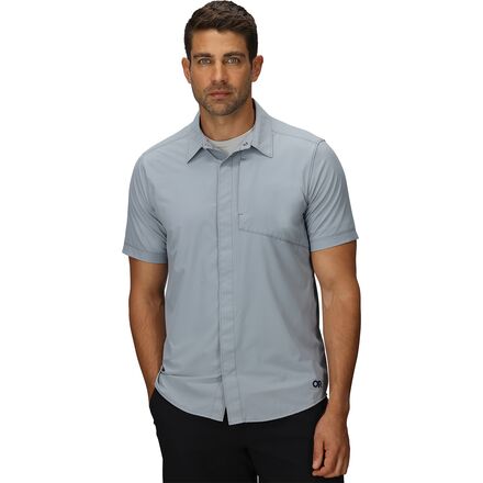 (取寄) アウトドア リサーチ メンズ アストロマン エアー ショートスリーブ シャツ - メンズ Outdoor Research men Astroman Air Short-Sleeve Shirt - Men's Slate｜スウィートラグ