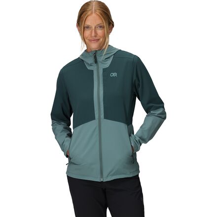 (取寄) アウトドア リサーチ レディース フェロッシー フーデット ジャケット - ウィメンズ Outdoor Research women Ferrosi Hooded Jacket - Women's Neptune/Douglas Fir｜スウィートラグ