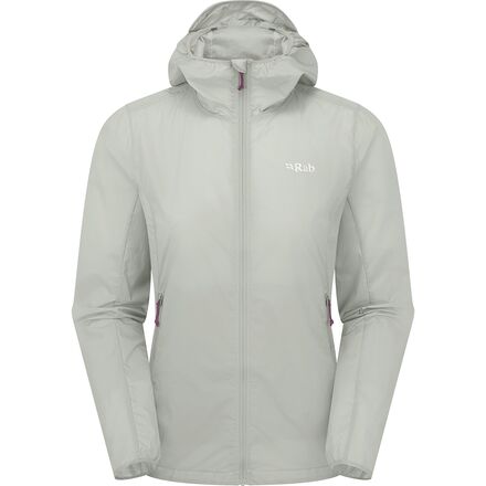 (取寄) ラブ レディース バイタル フーデット ウインドシェル - ウィメンズ Rab women Vital Hooded Windshell - Women's Light Zinc|スウィートラグ
