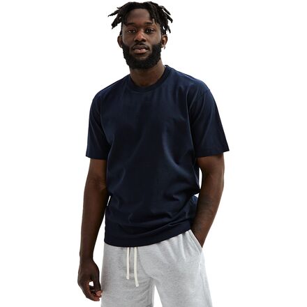 (取寄) レイニングチャンプ メンズ ミッドウエイト ジャージ T-シャツ - メンズ Reigning Champ men Midweight Jersey T-Shirt - Men's Navy｜スウィートラグ