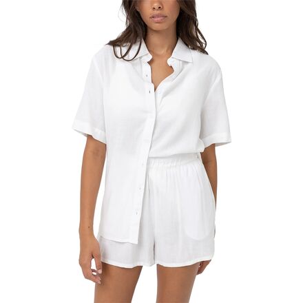 (取寄) リズム レディース クラシック ラウンジ シャツ - ウィメンズ Rhythm women Classic Lounge Shirt - Women's White|スウィートラグ