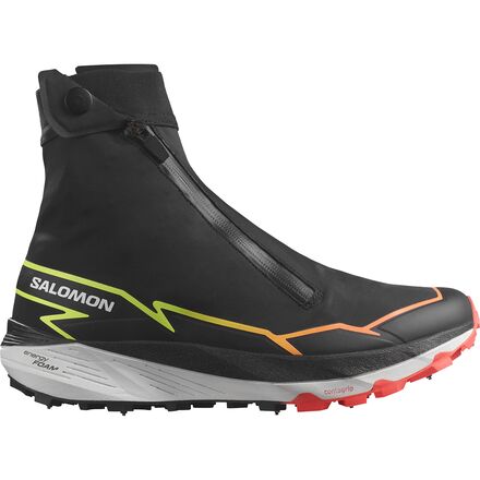 (取寄) サロモン ウィンター クロス スパイク シューズ Salomon Winter Cross Spike Shoe Black/Fiery Coral/Safety Yellow｜スウィートラグ
