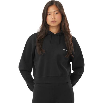 (取寄) サロモン レディース クロップド ブーディ - ウィメンズ Salomon women Cropped Hoodie - Women's Deep Black|スウィートラグ