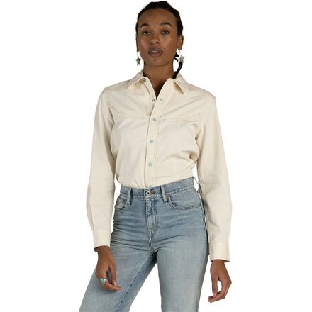 (取寄) レディース パール スナップ シャツ - ウィメンズ Sendero Provisions Co. women Yoakam Pearl Snap Shirt - Women's Ecru｜スウィートラグ