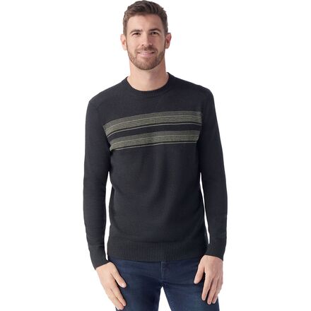 (取寄) スマートウール メンズ スパーウッド ストライプ クルー セーター - メンズ Smartwool men Sparwood Stripe Crew Sweater - Men's Charcoal/Winter Moss｜スウィートラグ 15,386円