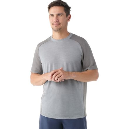 (取寄) スマートウール メンズ アクティブ メッシュ ショートスリーブ T-シャツ - メンズ Smartwool men Active Mesh Short-Sleeve T-Shirt - Men's Light Gray Heather｜スウィートラグ
