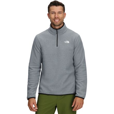(取寄) ノースフェイス メンズ グレイシャー フリース 1/4-ジップ ジャケット - メンズ The North Face men Glacier Fleece 1/4-Zip Jacket - Men's TNF Mid Grey Heather｜スウィートラグ