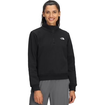 (取寄) ノースフェイス レディース エボリューション エンブロイダー 1/4-ジップ スウェットシャツ - ウィメンズ The North Face women Evolution Embroidered 1/4-Zip Sweatshirt - Women's TNF Black|スウィートラグ