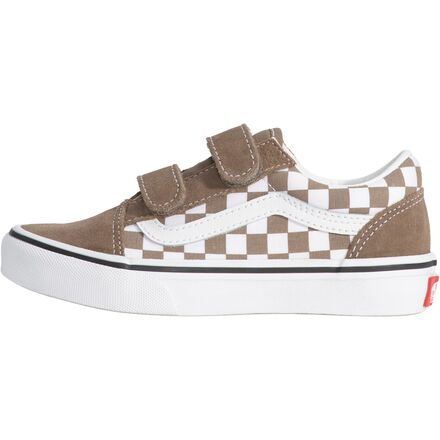 (取寄) バンズ リトルキッズ オールド スクール V シューズ - リトル キッズ Vans little kids Old Skool V Shoe - Little Kids' Color Theory Checkerboard Walnut｜スウィートラグ