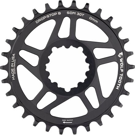(取寄) ウルフトゥースコンポーネンツ ドロップ ストップ スラム ダイレクト マウント チェーンリング Wolf Tooth Components Drop Stop SRAM Direct Mount Chainring Black/0mm Offset|スウィートラグ