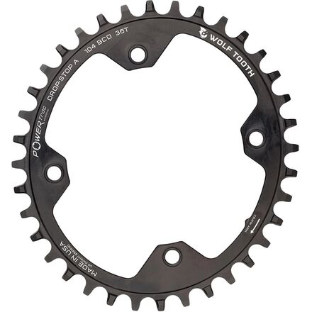 (取寄) ウルフトゥースコンポーネンツ 104 BCD オーバル チェーンリング Wolf Tooth Components 104 BCD Oval Chainring Black｜スウィートラグ