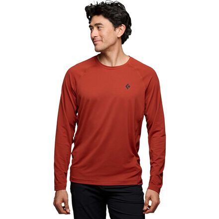 (取寄) ブラックダイヤモンド メンズ アルペングロー クルー ロング-スローブ シャツ - メンズ Black Diamond men Alpenglow Crew Long-Sleeve Shirt - Men's Burnt Sienna｜スウィートラグ