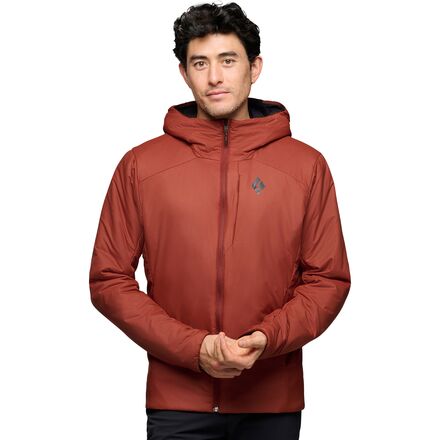 (取寄) ブラックダイヤモンド メンズ ファースト ライト ストレッチ フーデット ジャケット - メンズ Black Diamond men First Light Stretch Hooded Jacket - Men's Iron Red｜スウィートラグ