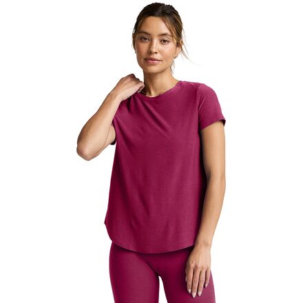 (取寄) ビヨンドヨガ レディース オン ザ ダウン ロウ T-シャツ - ウィメンズ Beyond Yoga women On The Down Low T-Shirt - Women's Sangria Heather|スウィートラグ