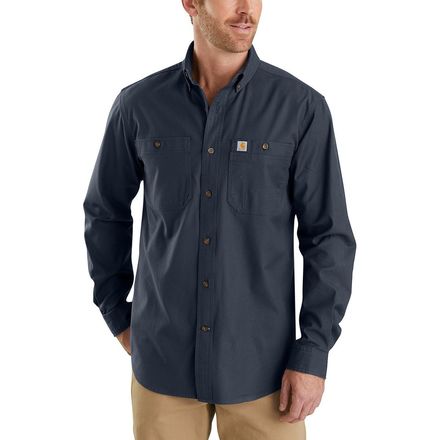 (取寄) カーハート メンズ ラギッド フレックス ミッドウエイト キャンバス ロング-スローブ シャツ - メンズ Carhartt men Rugged Flex Midweight Canvas Long-Sleeve Shirt - Men's Navy｜スウィートラグ