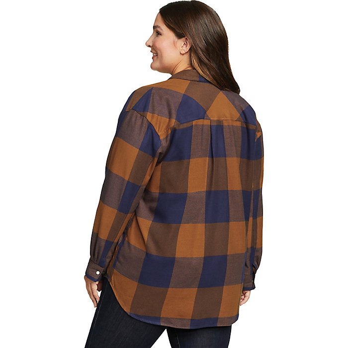 取寄) エディーバウアー ウィメンズ フリーモント スナップ Snap Ls Flannel Shirt Women's LS Tunic フランネル  シャツ チュニック フロント Front Fremont Eddie Bauer Chestnut トップス | southworks.co.jp