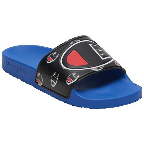 champion ipo repeat blue slide sandals