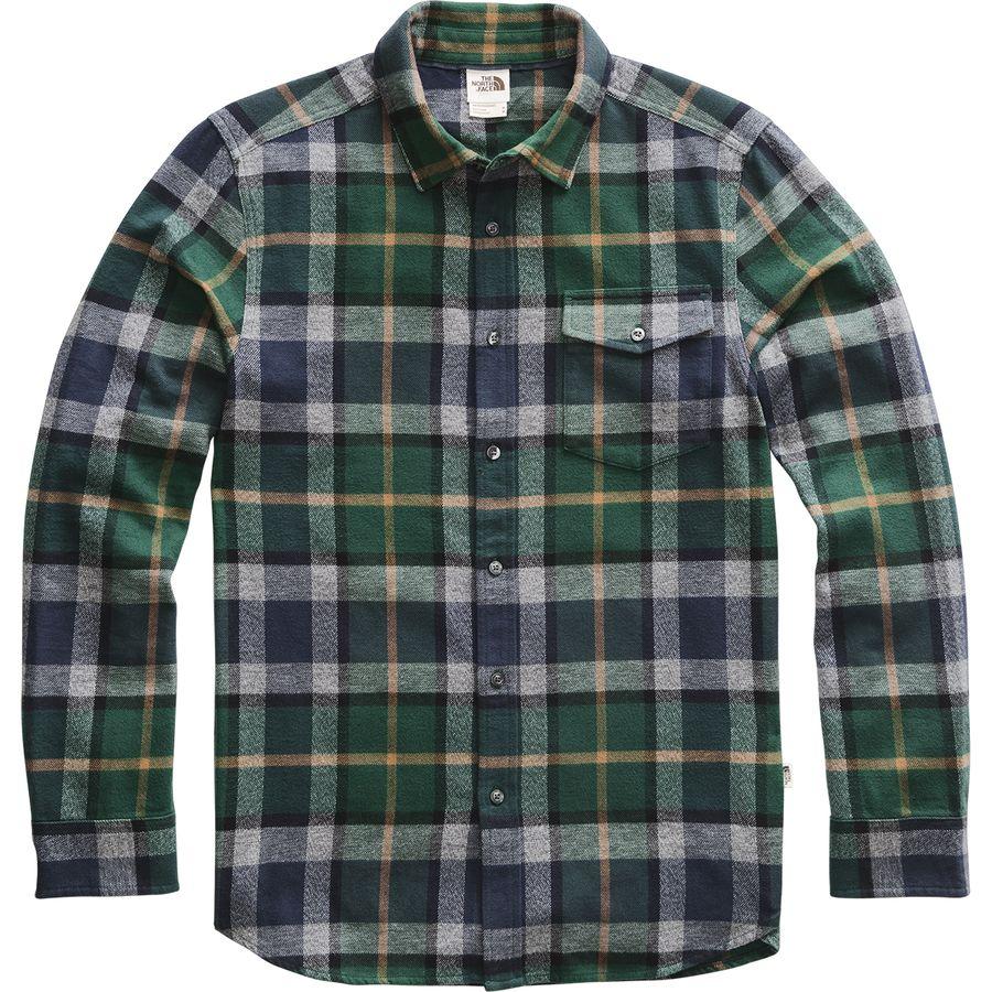 the north face men's long sleeve arroyo flannel