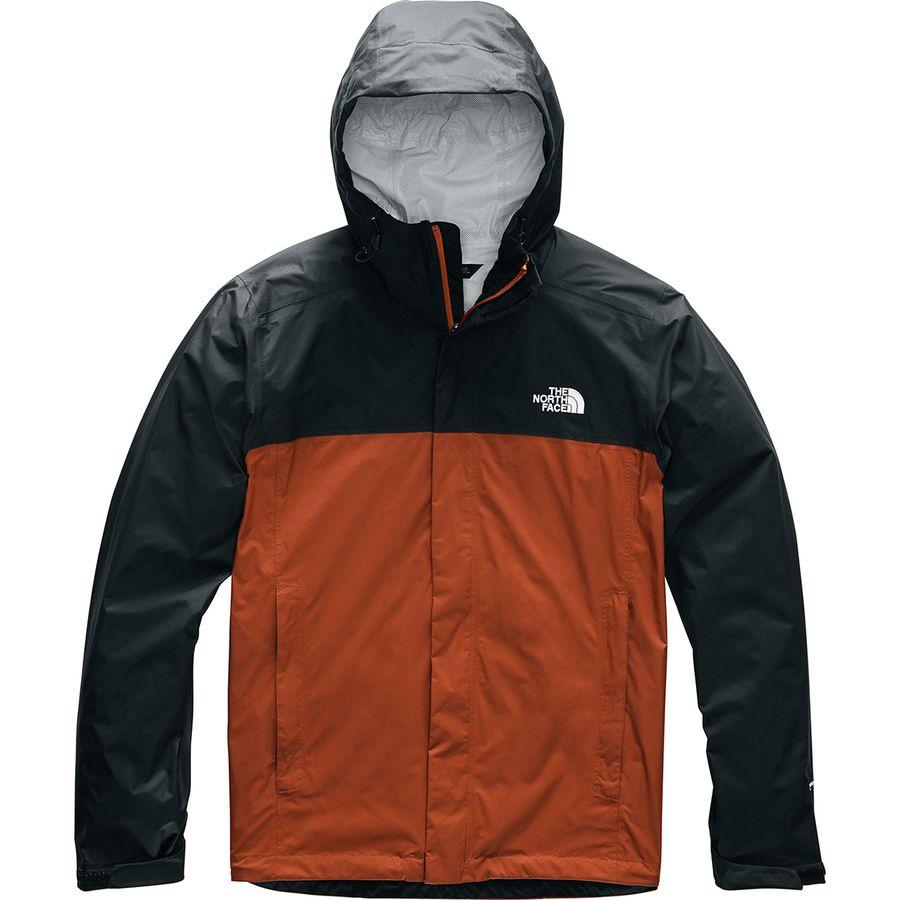 mens black and red north face jacket