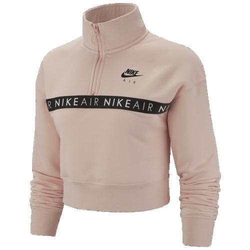 nike women's half zip pink