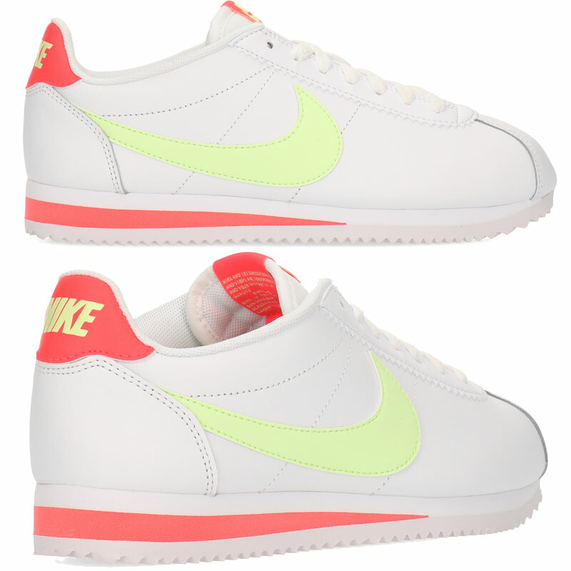 人気ブランド 楽天市場 ナイキ スニーカー レディース 白 クラシック コルテッツ ホワイト シューズ Nike Women S Shoes Classic Cortez White Barely Volt Flash Crimson スウィートラグ 美しい Hajoseppelt De