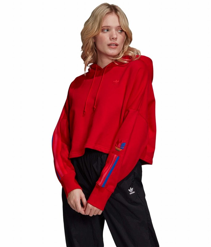 無料長期保証 楽天市場 取寄 アディダス オリジナルス レディース 3 パーカー Adidas Originals Women 3 Hoodie Scarlet Multicolor 送料無料 スウィートラグ 上質で快適 Www Yazame Co Il