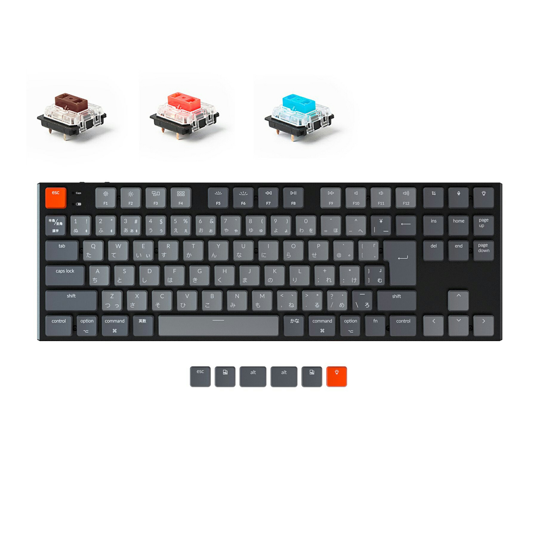 キークロン K1 Mac Windows対応 ワイヤレス メカニカルキーボード 日本語配列 Keychron K1 Wireless Mechanical Keyboard Japan Jis Layout Version 4 91 Key Rgb Backlight Aluminum Body Gateron Low Profile 送料無料 Keychron キークロン メカニカルキーボード