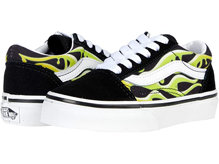 人気ブランド 取寄 バンズ オールド スクール リトル キッズ Vans Kids Old Skool Little Kid Slime Flame Black True White 絶対一番安い Dtplabs Com