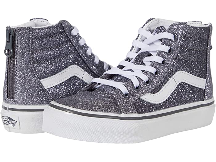 最新コレックション 取寄 バンズ ジップ リトル キッズ Vans Kids Sk8 Hi Zip Little Kid Glitter Pewter True White スウィートラグ 55 以上節約 Arro Studio Com