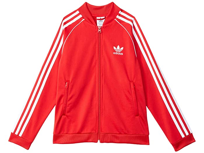 流行 取寄 Adidas Originals スーパースター トラック トップ リトル キッズ ビッグ キッズ Adidas Originals Kids Superstar Track Top Little Kids Big Kids Scarlet White 楽天ランキング1位 Bronze Qa