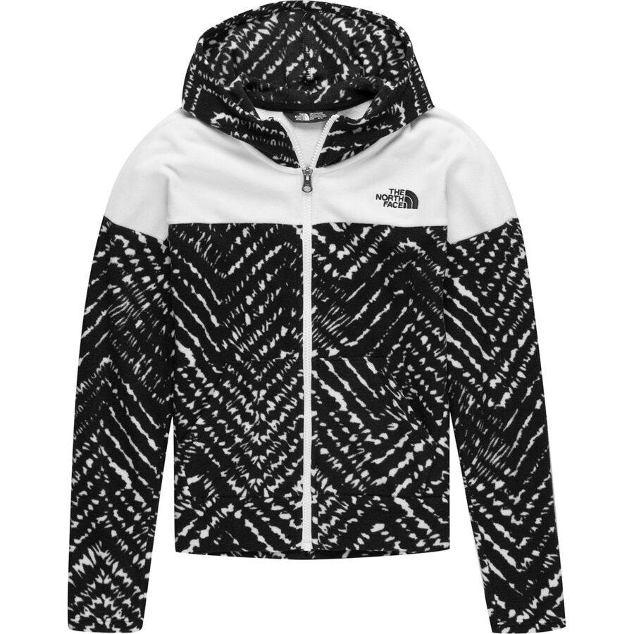 取寄 ノースフェイス グレイシャー フルジップ フーデット フリース ジャケット The North Face Glacier Full Zip Hooded Fleece Jacket Girls Tnf Black Shibori Chevron Print Runawayapricot Com