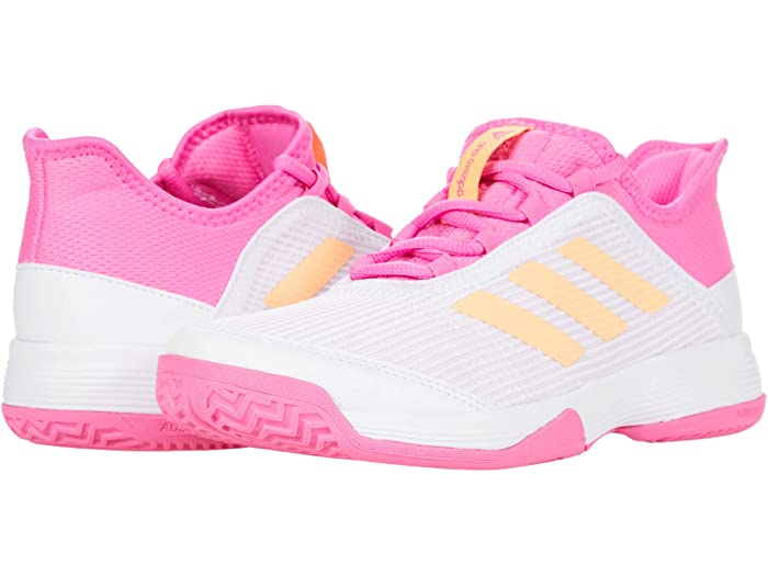 取寄 Adidas クラブ テニス リトル キッズ ビッグ キッズ Adidas Kids Adizero Club Tennis Little Kid Big Kid White Acid Orange Screaming Pink Adidas アディダス シューズ キッズ スニーカー ブランド ジュニア カジュアル 表どおり 大きいサイズ ビックサイズ